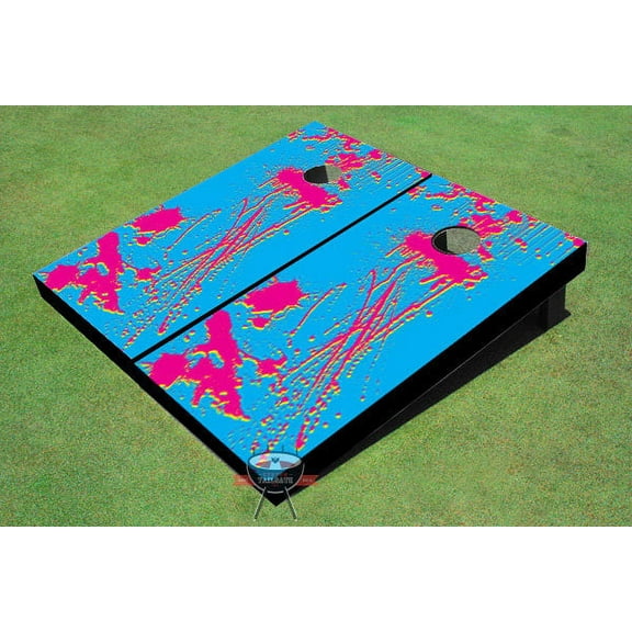 90's Splatter Themed Cornhole Boards