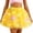Yellow, variant on Womens LED Light Up Tulle Tutu Skirt Elastic Waist Fluffy Layered Party Rave Mini Skirt