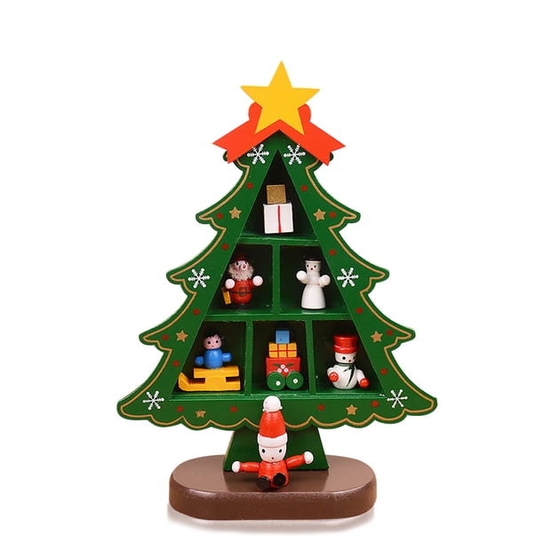 Bewildely de decoración de árbol de Navidad adorno de muñeca escritorio centro de decoración Metal artesanía granja decorativa Kits de decoración para fiestas Verde S Bewildely HA009214-06B