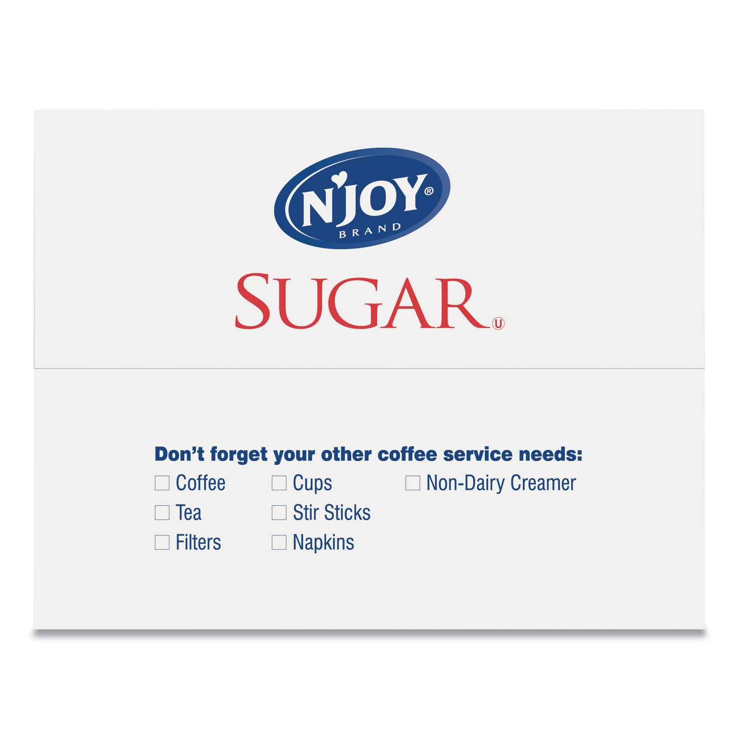 Njoy, SUG72101, N'Joy Sugar Packets, 2000 / Box