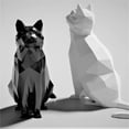 thumbnail image 6 of Cat Statue 3D Printed Animal Figurine Geometric Resin Sculpture Home Office Desk Decor Creative Gift Ornament, 6 of 7