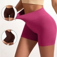 thumbnail image 2 of Dealovy Biker Shorts for Women High Waist Butt Lifting Athletic Yoga Shorts Slim Ribbed Knit Workout Tight Shorts, 2 of 8
