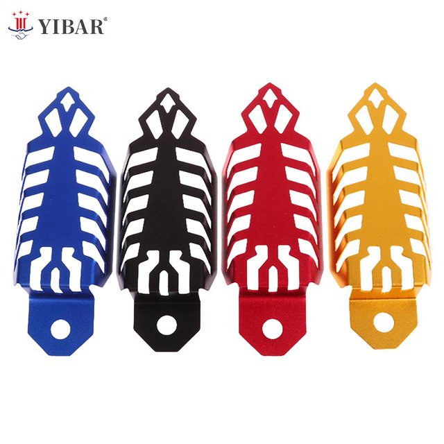 1Pc Motorcycle Shock Absorber Cover Front Rear Fork Decor Aluminium ProtectorYellow He Qiyong unisex
