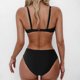 thumbnail image 3 of Conjunto de Bikini de Cintura Alta para Mujeres Color Sólido Sexy Colgantes Ajustables Bikini, Diseño de Corte Alto sin Espalda para Piscina, Playa Y Vacaciones, 3 of 5