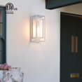 thumbnail image 3 of Aplique de pared para exteriores Mirrea, 35 x 14 x 14 cm, impermeable, blanco mate, 3 of 6
