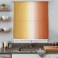 thumbnail image 5 of Burnt Orange Yellow Ombre Sheer Curtains 54" Long, Contemporary Art Abstract Aesthetics Light Filering Curtains, Breathable Simi Curtain Privacy Drapes for Kitchen Bathroom Small Window Treatment, 5 of 9