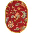 thumbnail image 2 of Safavieh Chelsea 7'6" X 9'6" Oval Hand Hooked Wool Pile Rug in Red, 2 of 4