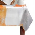 thumbnail image 4 of Burnt Orange Grey Oil Painting Table Cloth Waterproof Tablecloths, Abstract Modern Geometric Tablecloth Dining Table Cover for Kitchen Party Tabletop Outdoor, Rectangle Tablecloth 52x70 Inch, 4 of 9