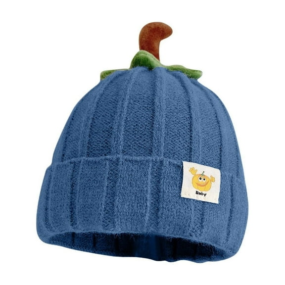 Pumpkin Knitted Beanie Hat Winter Thick Warm Soft Cute Hat Capfor Infant Kids Toddler Boys Girls for Halloween Christmas