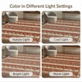 thumbnail image 7 of ODIKA 8'x10' Washable Area Rug Boho Earthy Large Terracotta Ivory Vertical Stripes Dotted Bohemian for King Size Bedroom Under Bed, Master Suite, Non-Shedding, Easy Care, 7 of 7