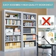 thumbnail image 5 of Bookcase,6-Tier Adjustable Steel Bookshelf,69" H Heavy Duty Metal Bookcase for Home/Office/Garage,Black Shelf (White, 69" Tall), 5 of 9