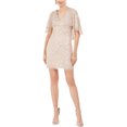 thumbnail image 1 of Adrianna Papell Vestido Capelet para Mujer, Beige, 12, 1 of 1