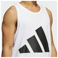thumbnail image 2 of Adidas Training Big & Tall Tank Top - Mens Sleeveless Muscle Shirt Crew Neck Activewear White 3XL, 2 of 4