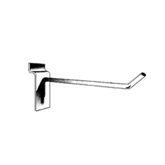 100 6" Slatwall Hooks Chrome Peg Slat Wall Retail Display 6mm Tubing Metal Hook 