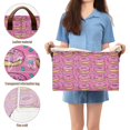 thumbnail image 5 of Yayeee Foldable Storage Basket for Shelves Waterproof Cloth Bins with Handles, Pink Doughnuts, 5 of 7