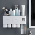 thumbnail image 5 of Soporte de pared para cepillos de dientes, estante de almacenamiento para el baño con absorción magnética multifunción, dispensador de pasta de dientes con cajón, 5 of 5