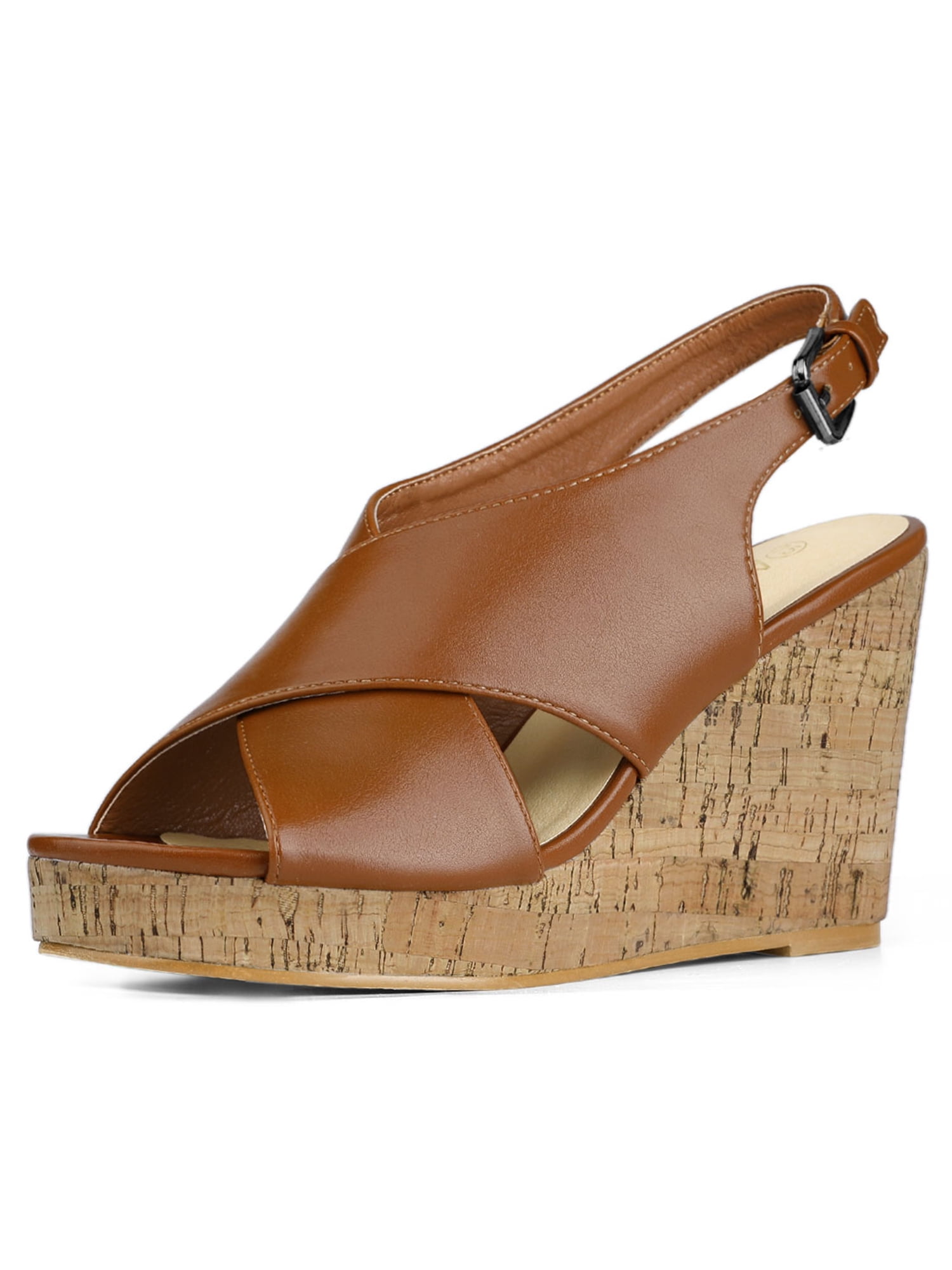 criss cross platform sandals