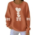 thumbnail image 5 of Taqqpue Women Valentine Day Sweatshirt Love Heart Printed Pullover Sweatshirt Cute Long Sleeve Crew Neck Casual Plus Size Top for Women, 5 of 5