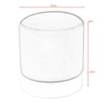 thumbnail image 6 of Inspired Home Josephine Round Upholstered Ottoman, 6 of 6