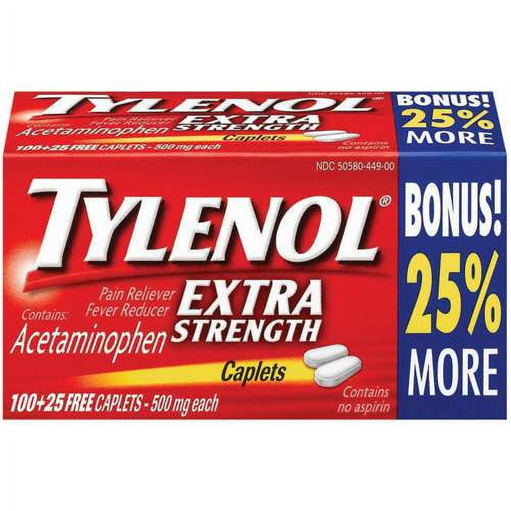 McNeil Tylenol Pain Reliever/Fever Reducer, 125 ea