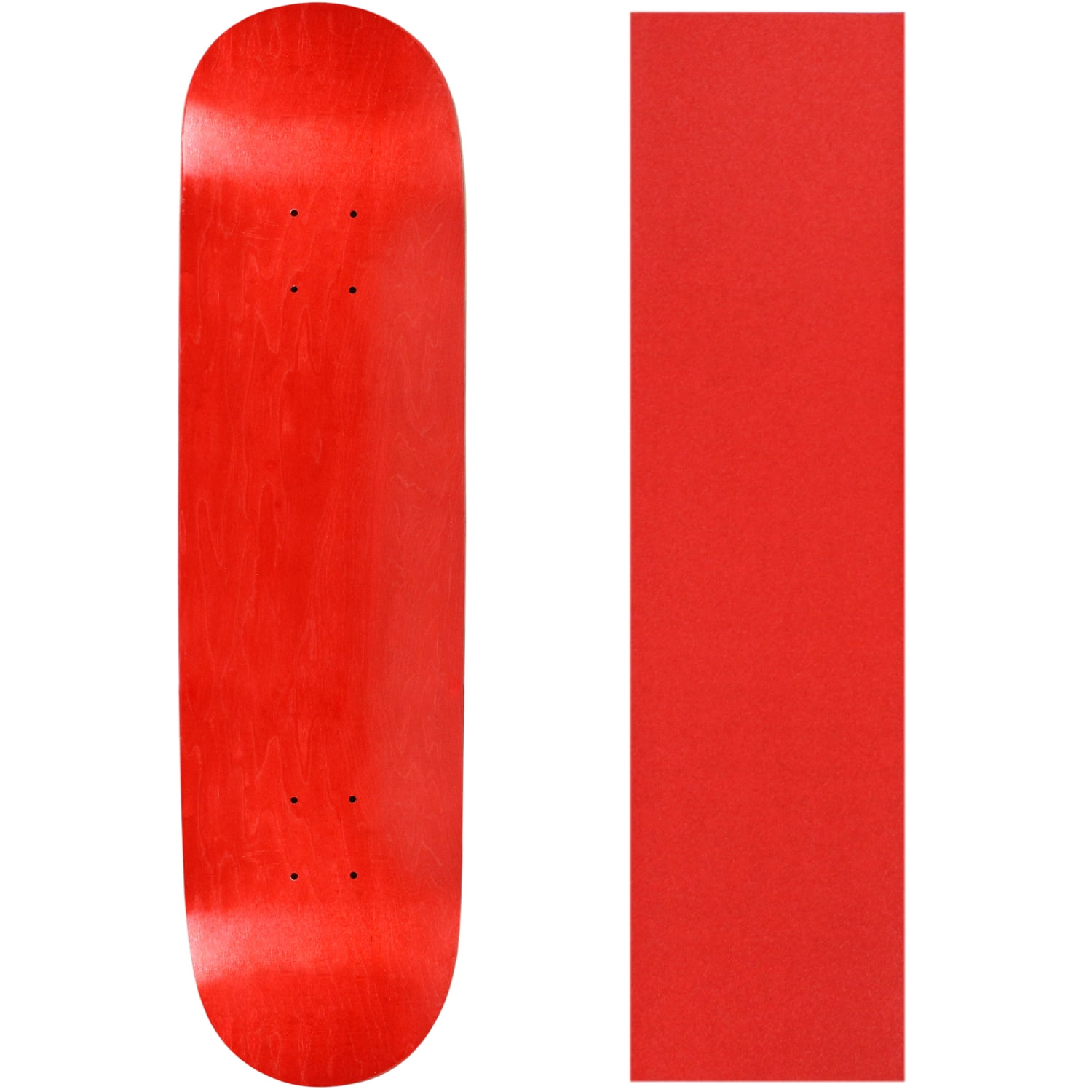 BLANK SKATEBOARD DECK STAINED RED 8.5" Red Grip