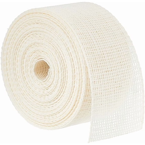 5.5Yards Horsehair Braid Trim 1.4Inch Hem Sawing Fabric Polyester Boning Tearable Hemming Fabric for DIY