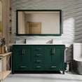 thumbnail image 2 of Jacques 60 in. W x 22 in. D Green Double Bath Vanity and Cultured Marble Top, 2 of 8