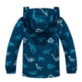 thumbnail image 4 of Hiheart Manteau de Pluie à Capuche pour Filles, Imperméable pour Enfants, Doublé en Molleton, Violet, 4T, 4 of 6