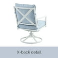 thumbnail image 3 of My Texas House Cambria Steel Swivel Outdoor Dining Chair - Set of 2, Blue, 3 of 12