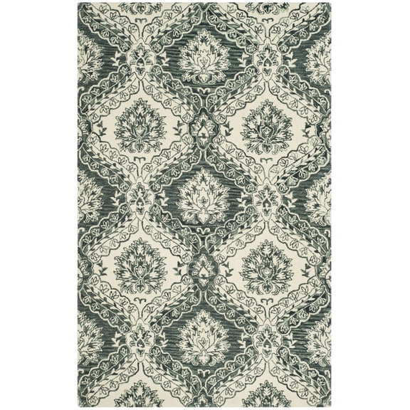 Safavieh BLOSSOM, BLUE / IVORY, 5' X 8', Area Rug, BLM601M-5