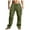 Olive Green, variant on Men's 2024 Cargo Pants Cotton and Linen Drawstring Elastic Waist Multi-Pocket Casual Crgo Pants Olive Green