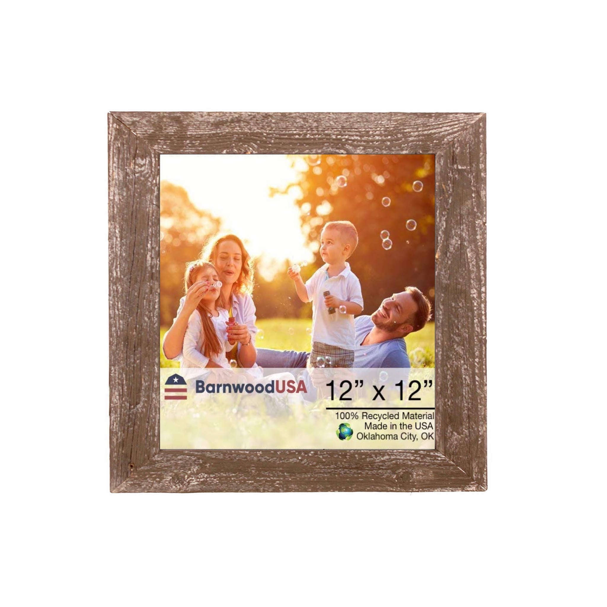 BarnwoodUSA Rustic Farmhouse Signature Picture Frame Our 18x24 Picture Frame can be Mounted Horizontally or Vertically and is Crafted from 100% Recycled and Reclaimed Wood No Assembly Required