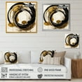 thumbnail image 4 of Designart "Black And Gold The Art Of Chaos IV" Abstract Painting Wall Art For Bathroom, 4 of 5