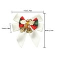thumbnail image 3 of hulanddfd Christmas Tree Bows, 3.15"x 2.76" White Christmas Bows Xmas with Bells Hanging Decoration for Xmas Tree Wreath and Wedding Party Holiday Decor, 3 of 6