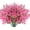 Pink, variant on Artificial Lavender Flowers Outdoor UV Resistant Fake Flowers No Fade Faux Plastic Plants Garden Porch Window Box Decorating (Classic Purple)