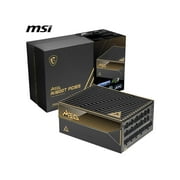 MSI - MEG Ai1600T PCIE5, 80+ TITANIUM Full Modular Gaming PSU, Dual 12V-2x6 Cable, 5080 5090 ATX 3.1 & PCIE 5.1 Ready, Braided Cable, 1600W Power Supply, 12 Year Warranty