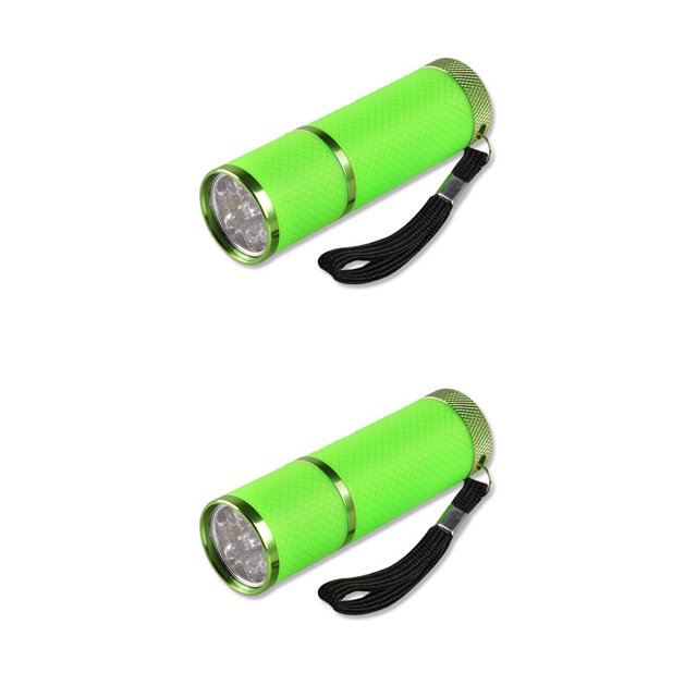 Wweixi Handheld Nail Polish Light Non-slip Drying Lamp Flashlight Battery Powered Nails Art Hand Torch Manicure Equipment Green 2Set