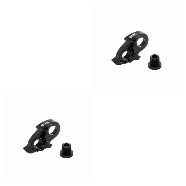 Toystoory Ganchos extensores de suspensión Marco de bicicleta Aleación de aluminio Cambio de accesorios de ciclismo Adaptador de volante para Negro 2Conjunto