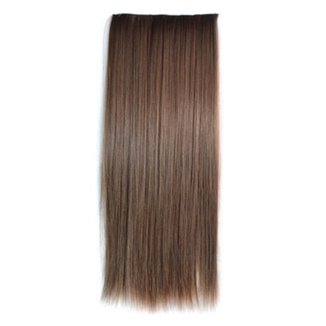 5 Cartes Longue Extension de Cheveux Raides Perruque Lin