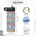 thumbnail image 4 of Sikiie Colorful Llama Print 18OZ Insulated Straw Cup, Portable Leak-proof Sports Water Bottle, Stainless Steel Water Cup Suitable for Home and Outdoor, 4 of 8
