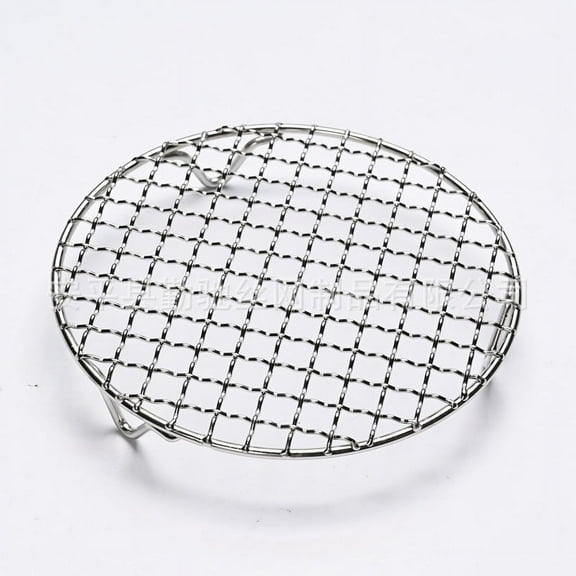Round Stainless Steel Table Top Grill Rack with Stable Feet for Even Cooking and Easy Cleanup Diameter 30 5CM