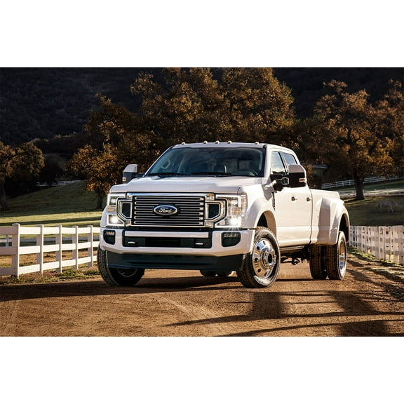 Ford F-450 Super Duty Limited Crew Cab Sports Car Wall Art Home - 12x18 Inch Laminated Poster - Stunning Detail and Bold Colors