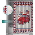thumbnail image 5 of Vintage Truck Fourth of July Shower Curtain, American Flag Stars Shower Curtain Set with Hooks, Spring Summer Waterproof Fabric Shower Curtains for Bathroom Decor, 72x84 Inch Bath Curtain, 5 of 5