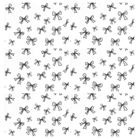 

Ryvnso Placemats Set of 6 Line Bows Dining Mats Heat-Resistant Non-Slip Washable Table Mat