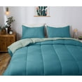 thumbnail image 3 of DOMDEC Goose Down Alternative Comforter Set - 3 Piece Set - All Seasons - King Size, Blue and Light Blue, 3 of 3