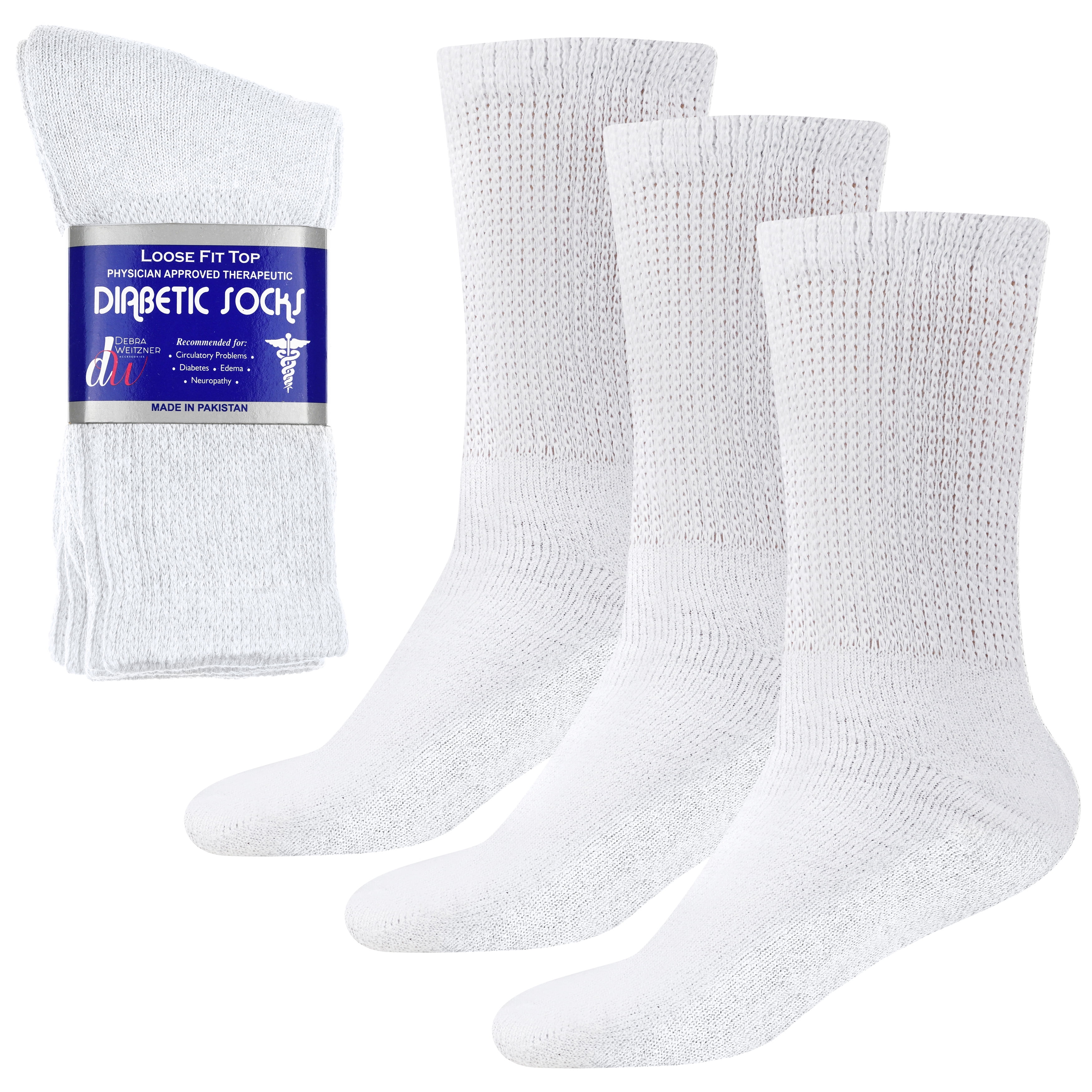 Debra Weitzner Mens Womens Diabetic Socks - Breathable Cotton - Loose ...