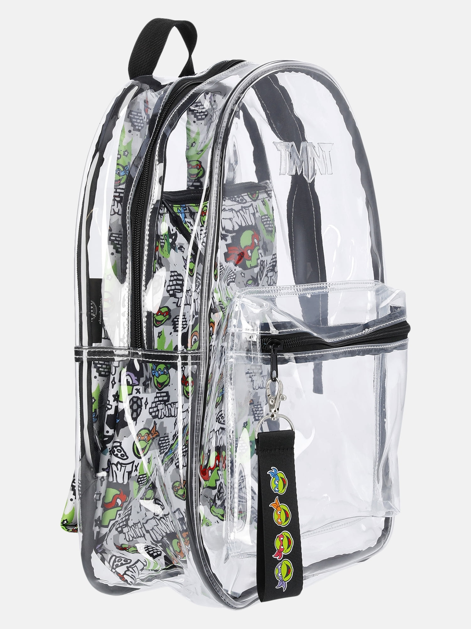 Teenage Mutant Ninja Turtles 17" Unisex Clear Backpack with Printed Laptop Sleeve, Green