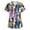 Blue-A#140526NN, variant on S-5XL Plus Size Womens Scrub Top Stretchy Cartoon Animal Print Nurses Working Uniforms with Pocket V Neck Short Sleeve Scrubs Top
