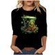 thumbnail image 2 of Tejiojio Women's St. Patrick's Day Print Fashion Top - 3/4 Length Sleeve Round Neck Pullover, 2 of 5