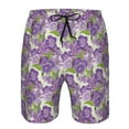 thumbnail image 3 of Salouo Violets Flowers Pattern Swim Trunks for Men,Men's Hawaiian Bathing Suit Swimsuits Quick Dry Swimming Board Shorts Beach Shorts with Pockets-Medium, 3 of 6
